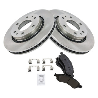 TRQ® - Front Disc Brake Kit with Semi-Metallic Pads