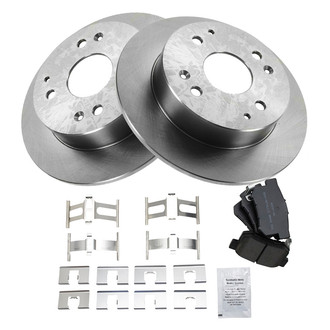TRQ® - Rear Disc Brake Kit with Semi-Metallic Pads