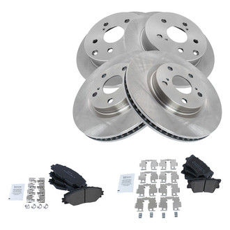 TRQ® - Disc Brake Kit with Semi-Metallic Pads