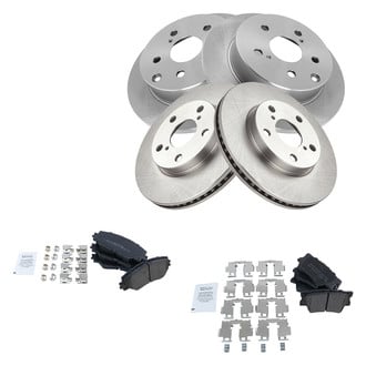 TRQ® - Disc Brake Kit with Semi-Metallic Pads