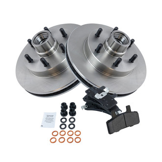 TRQ® - Front Disc Brake Kit with Semi-Metallic Pads
