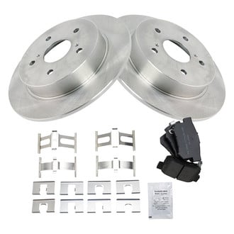 TRQ® - Rear Disc Brake Kit with Semi-Metallic Pads