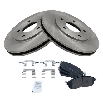 TRQ® - Front Disc Brake Kit with Semi-Metallic Pads