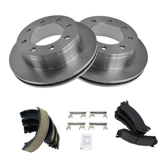 TRQ® - Disc Brake Kit with Ceramic Pads and Shoes