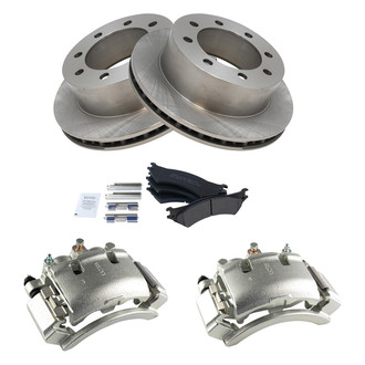 TRQ® - Rear Disc Brake Kit with Semi-Metallic Pads and Calipers