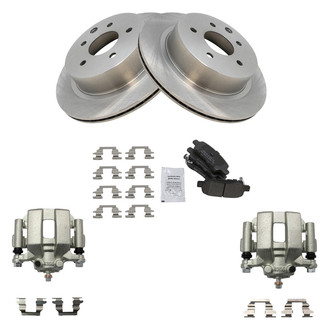 TRQ® - Rear Disc Brake Kit with Semi-Metallic Pads and Calipers