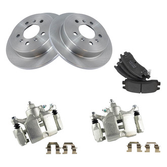 TRQ® - Rear Disc Brake Kit with Semi-Metallic Pads and Calipers