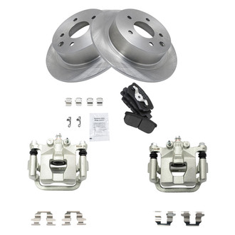 TRQ® - Rear Disc Brake Kit with Semi-Metallic Pads and Calipers
