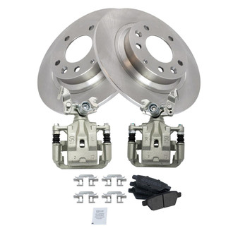 TRQ® - Rear Disc Brake Kit with Semi-Metallic Pads and Calipers