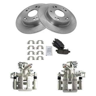 TRQ® - Rear Disc Brake Kit with Semi-Metallic Pads and Calipers
