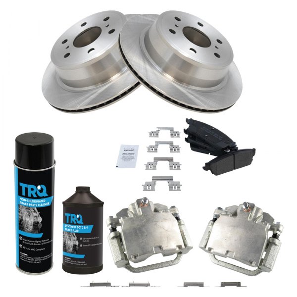 TRQ® - Rear Disc Brake Kit with Semi-Metallic Pads and Calipers