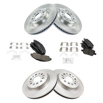 TRQ® - Front and Rear Disc Brake Kit with Ceramic Pads