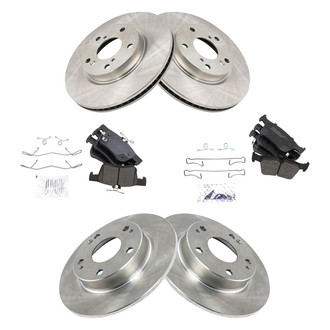 TRQ® - Front and Rear Disc Brake Kit with Ceramic Pads