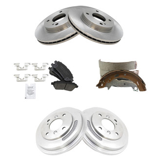 TRQ® - Disc and Drum Brake Kit with Ceramic Pads