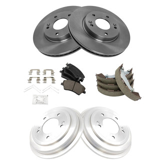 TRQ® - Disc and Drum Brake Kit with Ceramic Pads