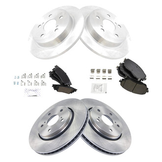 TRQ® - Front and Rear Disc Brake Kit with Ceramic Pads