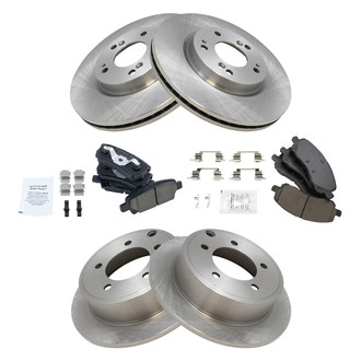 TRQ® - Front and Rear Disc Brake Kit with Ceramic Pads