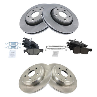 TRQ® - Front and Rear Disc Brake Kit with Ceramic Pads