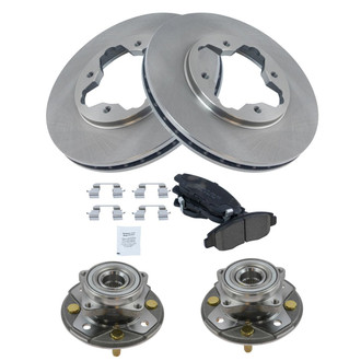 TRQ® - Disc Brake Kit with Ceramic Pads and Hub Assemblies