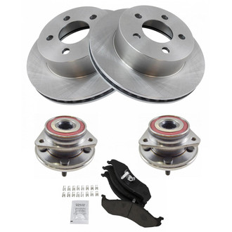 TRQ® - Disc Brake Kit with Ceramic Pads and Hub Assemblies