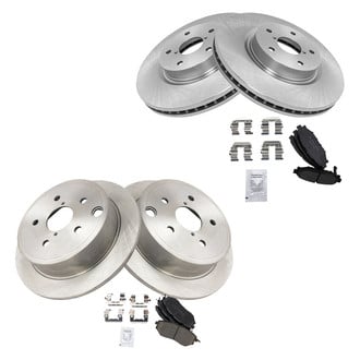 TRQ® - Front and Rear Disc Brake Kit with Ceramic Pads