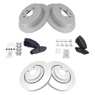TRQ® - Front and Rear Disc Brake Kit with Ceramic Pads