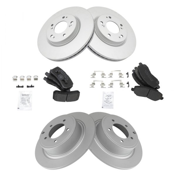 TRQ® - Disc Brake Kit with Semi-Metallic Pads