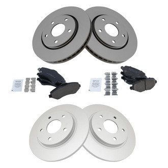 TRQ® - Front and Rear Disc Brake Kit with Ceramic Pads