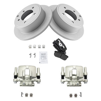 TRQ® - Rear Disc Brake Kit with Semi-Metallic Pads and Calipers