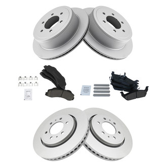 TRQ® - Front and Rear Disc Brake Kit with Ceramic Pads