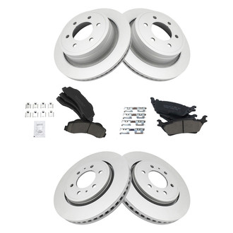 TRQ® - Front and Rear Disc Brake Kit with Ceramic Pads
