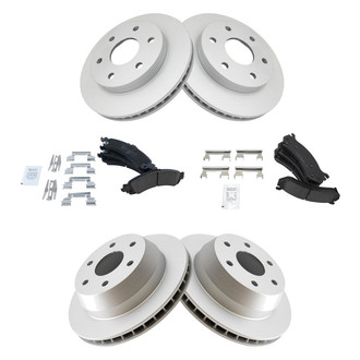 TRQ® - Front and Rear Disc Brake Kit with Ceramic Pads