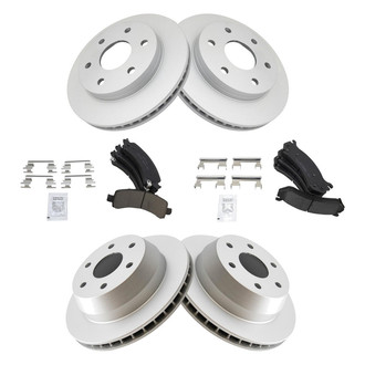 TRQ® - Front and Rear Disc Brake Kit with Ceramic Pads