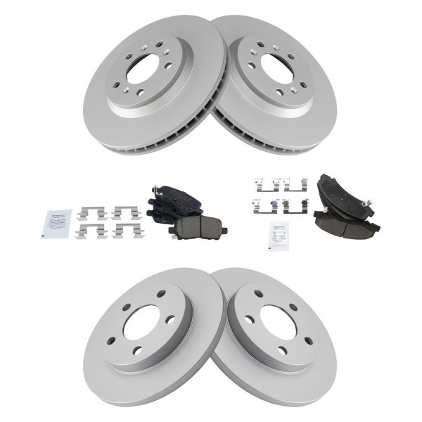 TRQ® - Front and Rear Disc Brake Kit with Ceramic Pads