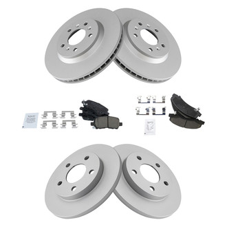 TRQ® - Front and Rear Disc Brake Kit with Ceramic Pads