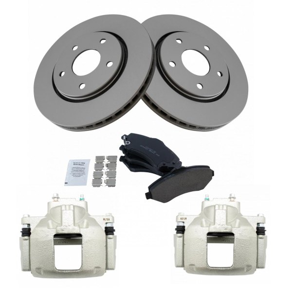 TRQ® - Front Disc Brake Kit with Ceramic Pads and Calipers