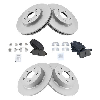 TRQ® - Front and Rear Disc Brake Kit with Ceramic Pads