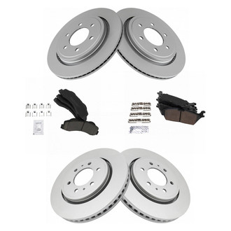 TRQ® - Front and Rear Disc Brake Kit with Ceramic Pads