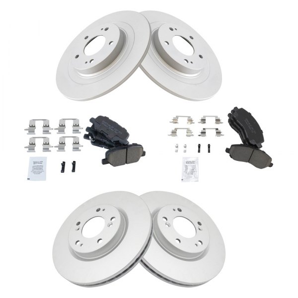 TRQ® - Front and Rear Disc Brake Kit with Ceramic Pads