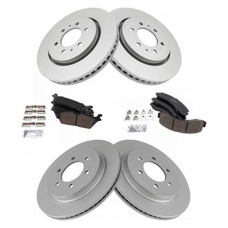 TRQ® - Front and Rear Disc Brake Kit with Ceramic Pads