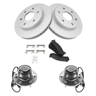 TRQ® - Disc Brake Kit with Ceramic Pads and Hub Assemblies