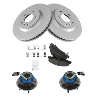 TRQ® - Disc Brake Kit with Ceramic Pads and Hub Assemblies