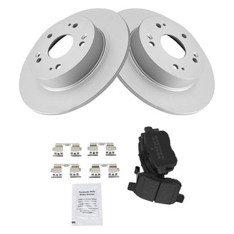 TRQ® - Rear Disc Brake Kit with Semi-Metallic Pads