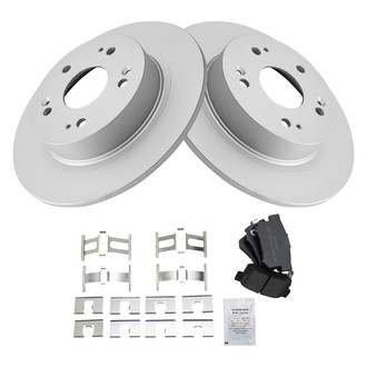 TRQ® - Rear Disc Brake Kit with Semi-Metallic Pads