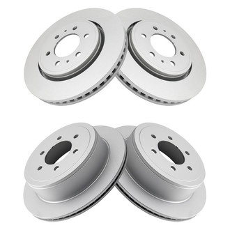 TRQ® - Plain Vented Front and Rear Disc Brake Rotors