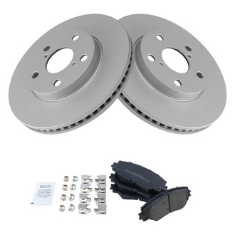 TRQ® - Front Disc Brake Kit with Semi-Metallic Pads