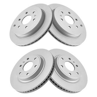 TRQ® - Plain Vented Front and Rear Disc Brake Rotors