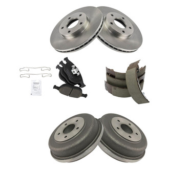 TRQ® - Disc and Drum Brake Kit with Ceramic Pads