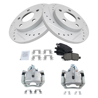 TRQ® - Performance Ceramic Rear Brake Kit with Calipers