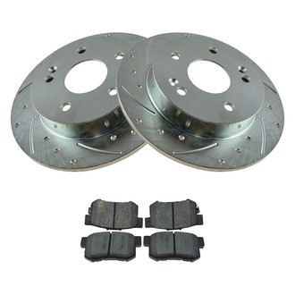 TRQ® - Performance Semi-Metallic Rear Brake Kit